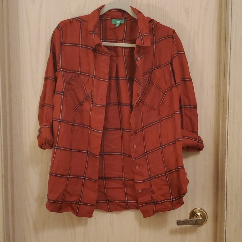 Burnt orange flannel